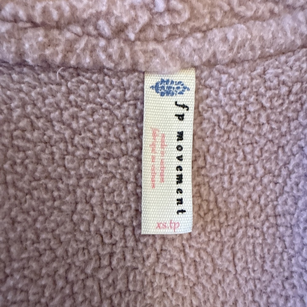 Free People FP Movement Hit The Slopes Fleece Jacket Women's Size XS Pink - Picture 8 of 13
